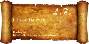 Linka Henrik névjegykártya